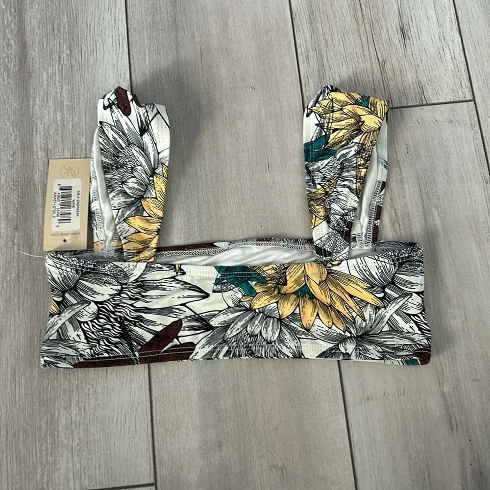 Ris-K Dippin' Daisy's Wave Lotus bikini top size S swim swimsuit